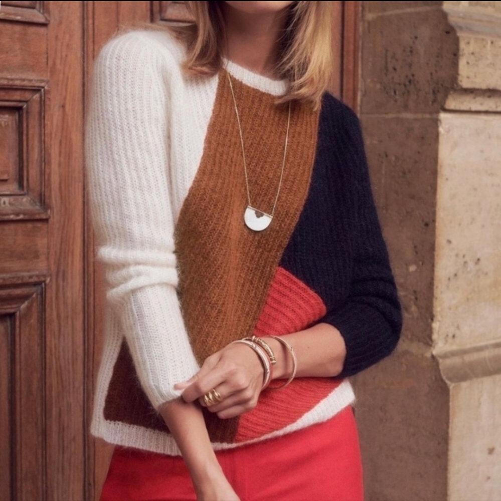 Sezane Color Block Russel Jumper
